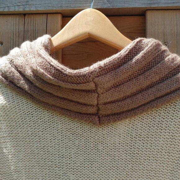 BEAUTIFUL Ricki's Cowl Neck Knit Short Sleeve Sweater Small Warm Tones - Picture 8 of 8